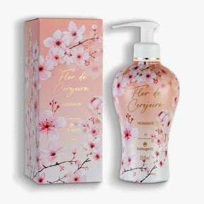 Kit Flor de Cerejeira com Sabonete Líquido, Hidratante e Banheira Cristal
